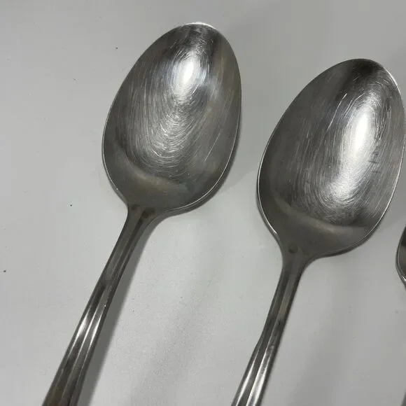 Lot Of 3 Oneida Stainless Gala Impulse Solid Serving Spoon Meat Fork Glossy Vtg - Picture 4 of 6